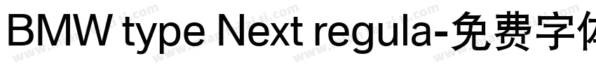 BMW type Next regula字体转换